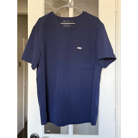 FIGS men’s Leon Three-Pocket Scrub Top Navy size XL    po# 2435 - Picture 2 of 7